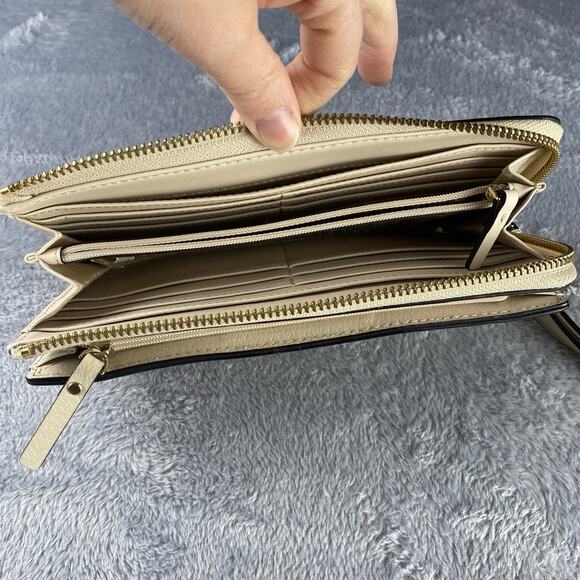 KATE SPADE Layton Wellesley Zip Wallet Wristlet Moussfrost Beige Old Money - Picture 5 of 6